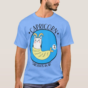 Camiseta Capricornio Rótulo Zodiac Cuidó Gracioso Gato Gato