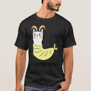 Camiseta Capricornio Rótulo Zodiac Cuidó Gracioso Gato Gato