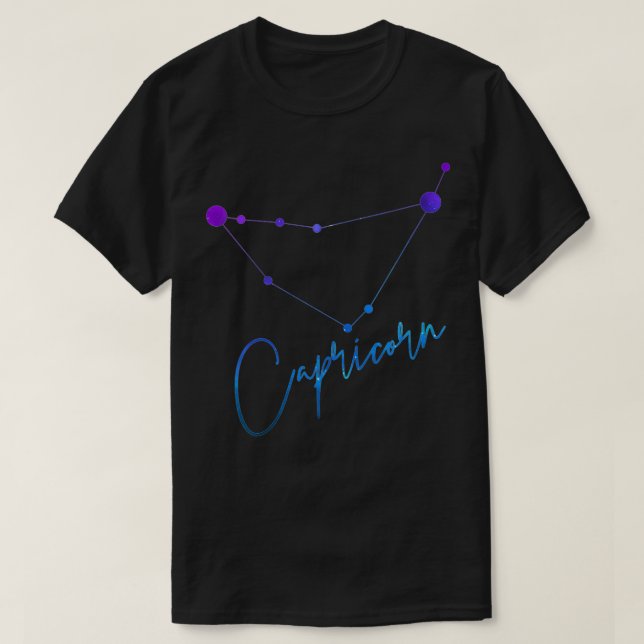 Camiseta Capricornio Zodiac Rótulo y Astrología Star Co (Diseño del anverso)