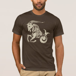 Camiseta Capricornio zodiaco Rótulo Grunge 22 de diciembre