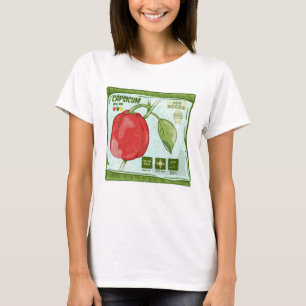 Camiseta Capsicum Semillas de pimiento rojo