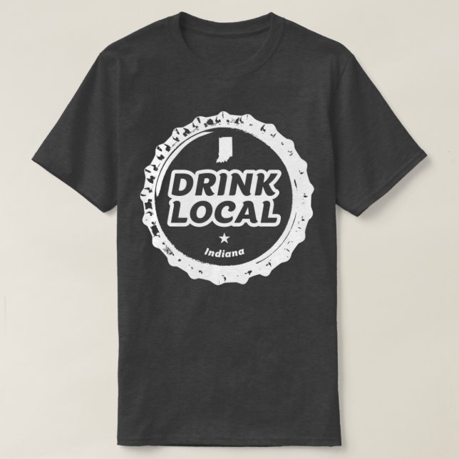 Camiseta Cápsula de botellas de cerveza de la nave local In (Diseño del anverso)