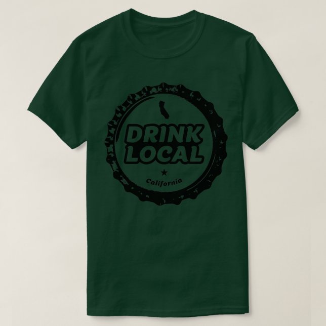 Camiseta Cápsula de botellas de cerveza para consumo local  (Diseño del anverso)