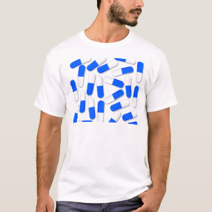 Camiseta Cápsulas azules y blancas