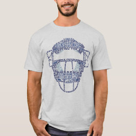 Camiseta Captadores de béisbol Tipografía de la máscara