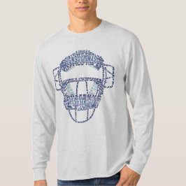 Camiseta Captadores de béisbol Tipografía de la máscara