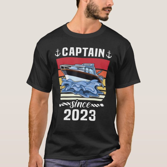 Camiseta Captain 2023 Boat Driving Licence  Motorboat  Sail (Anverso)