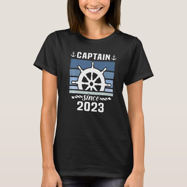 Camiseta Captain 2023 Boat Driving Licence Motorboat Sailin (Anverso)