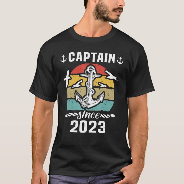 Camiseta Captain 2023 Boat Driving Licence Motorboat Sailin (Anverso)