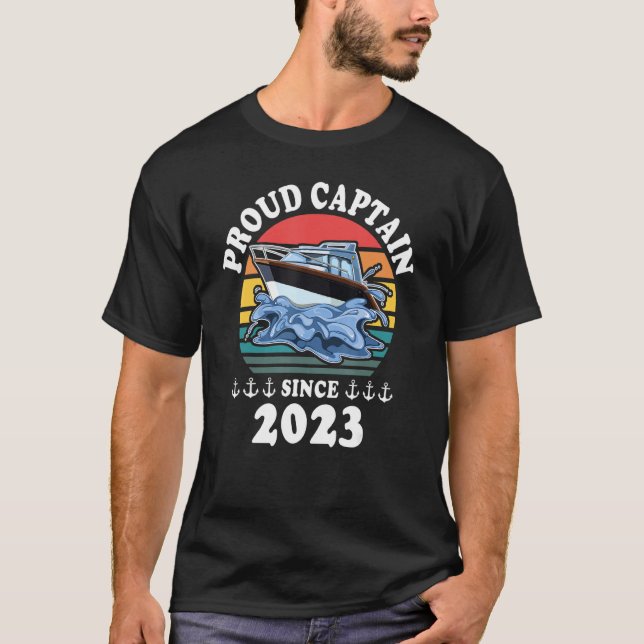 Camiseta Captain 2023 Boat Driving Licence Motorboat Sailin (Anverso)