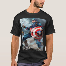 Camiseta Captain America – Lightning Shield of Freedom
