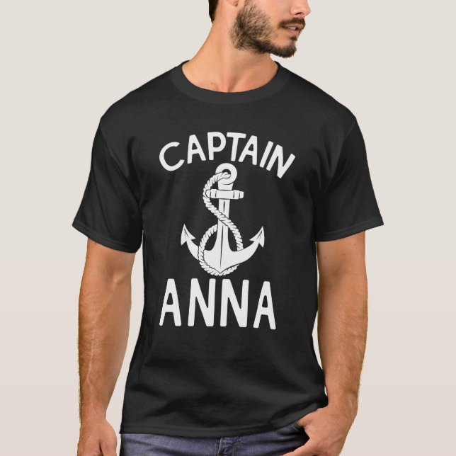 Camiseta Captain Anna Anchor Yacht Boating Boat Ship (Anverso)