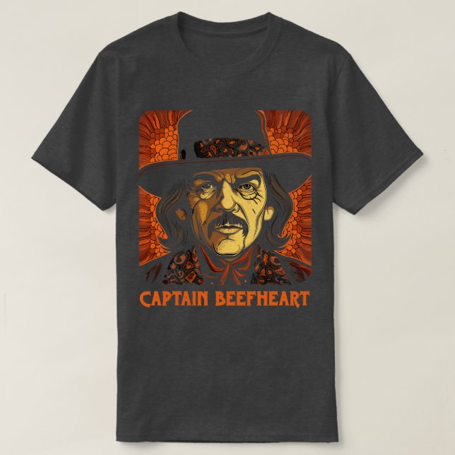Camiseta Captain Beefheart Retro Original Fan Art (Diseño del anverso)