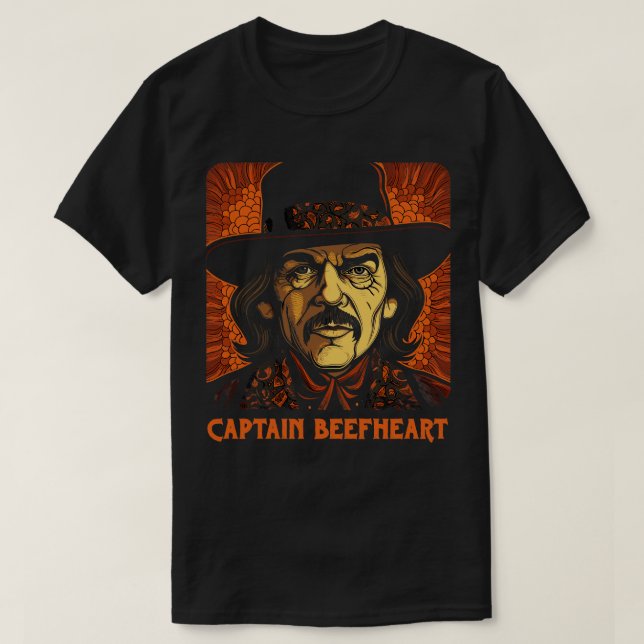 Camiseta Captain Beefheart Retro Original Fan Art (Diseño del anverso)