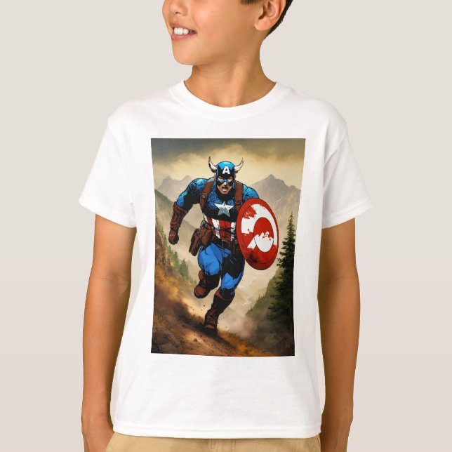 Camiseta "Captain Boarica: Un gracioso Marvel Mashup en (Anverso)