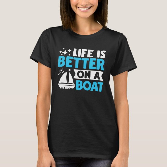Camiseta Captain Boater Boating Pontoon  on a Boat (Anverso)