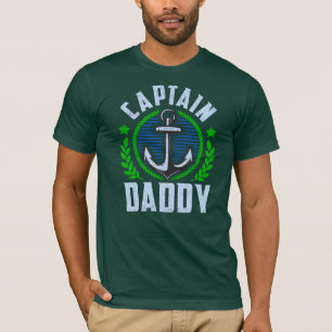Camiseta Captain Daddy Boat Dad con Anchor