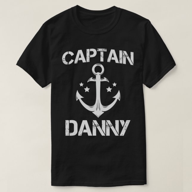 Camiseta CAPTAIN DANNY Funny Cumpleaños Nombre Personalizad (Diseño del anverso)