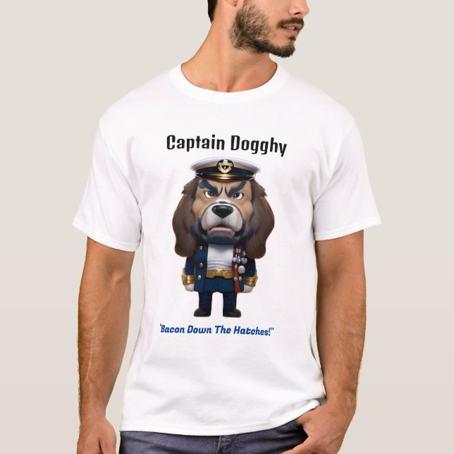 Camiseta Captain Dogghy Bacon White Tee (Anverso)