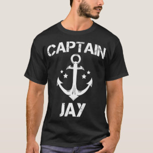 Camiseta CAPTAIN JAY Funny Cumpleaños Nombra barco personal