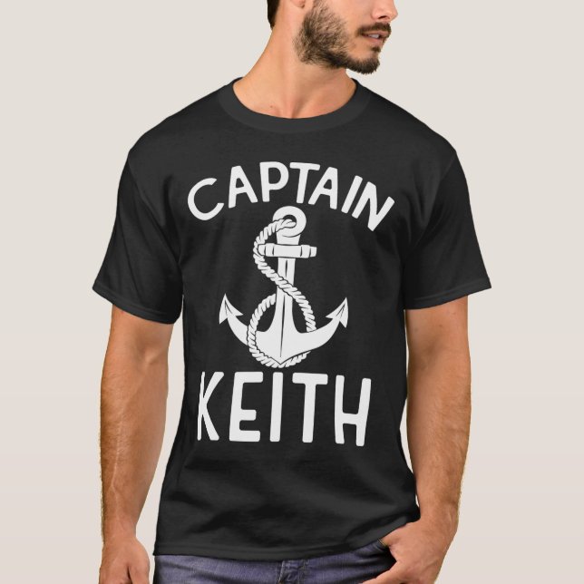 Camiseta Captain Keith Boat Ship Anchor Boating Yate (Anverso)