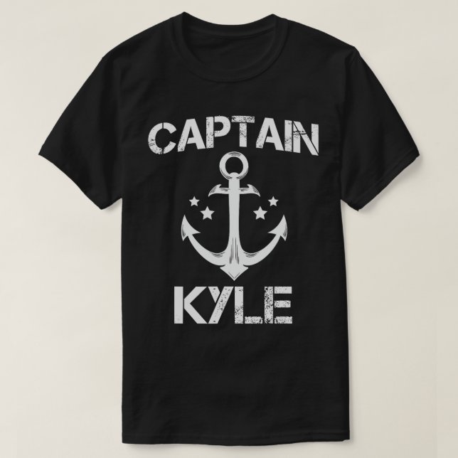 Camiseta CAPTAIN KYLE Gracioso Cumpleaños Nombra barco pers (Diseño del anverso)