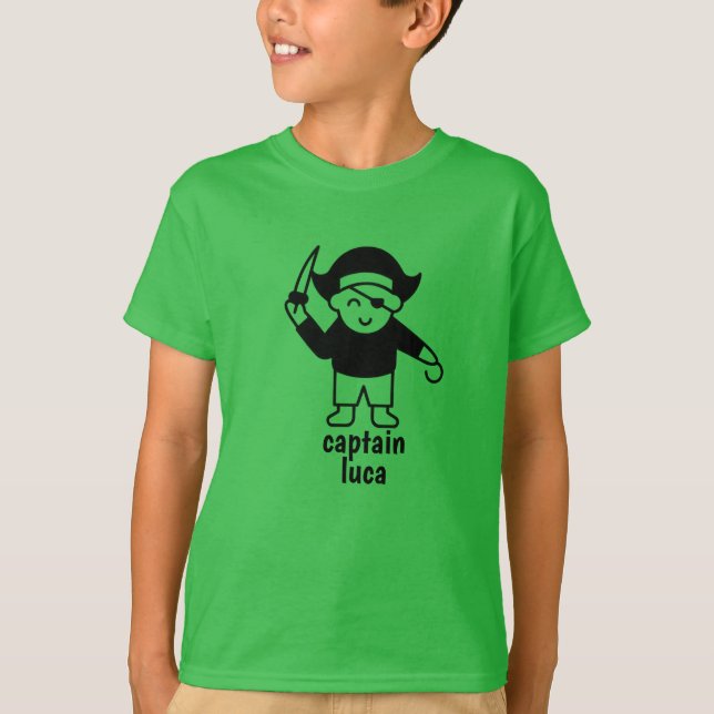 Camiseta Captain Luca Pirate T-Shirt | Personalized Kids Gr (Anverso)