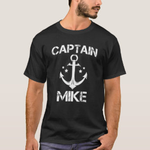 Camiseta CAPTAIN MIKE Gracioso Cumpleaños Nombra de barco
