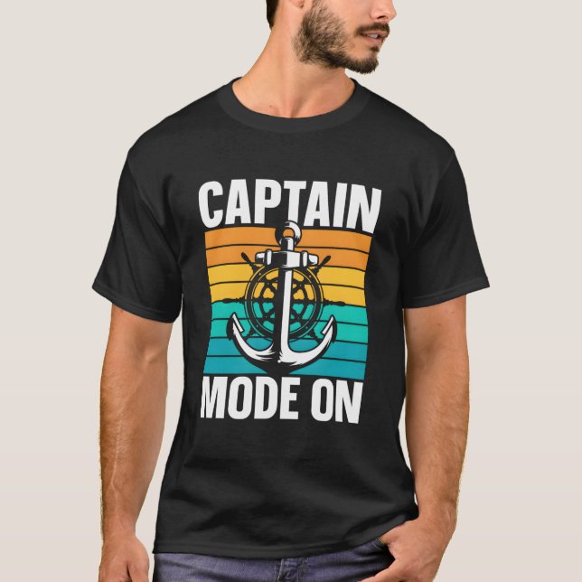 Camiseta Captain Mode On Skipper Boat Owner Ship (Anverso)