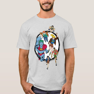 Camiseta Captain Planet y el gráfico del círculo de los pla