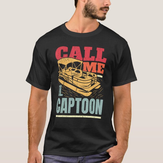 Camiseta Captain Pontoon Dad Pontoon Skipper I El Captoon (Anverso)