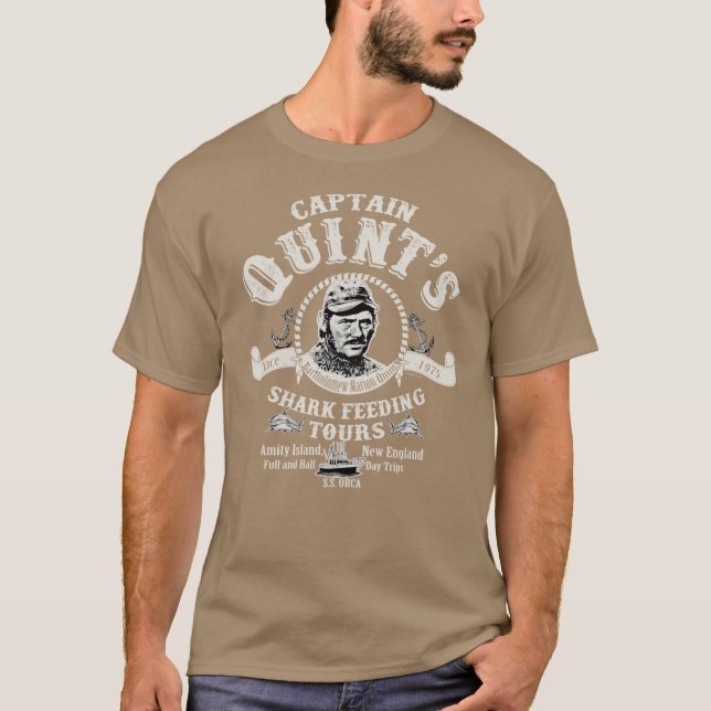 Camiseta Captain Quints Shark Feedingours Universal UCS LLC (Anverso)