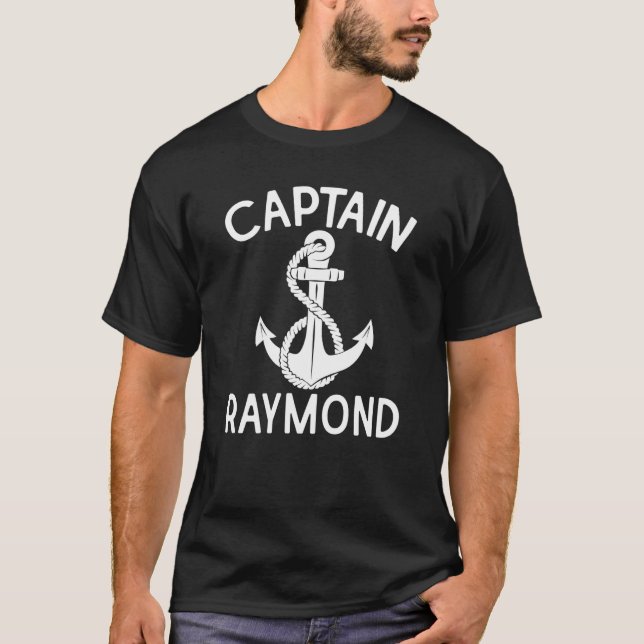Camiseta Captain Raymond Anchor Boat Ship Boating Yacht (Anverso)