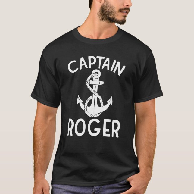 Camiseta Captain Roger Boat Yacht Ship Boating Anchor (Anverso)