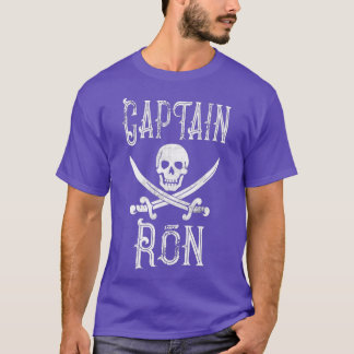 Camiseta Captain Ron Vintage Personalizado Pirata Bote
