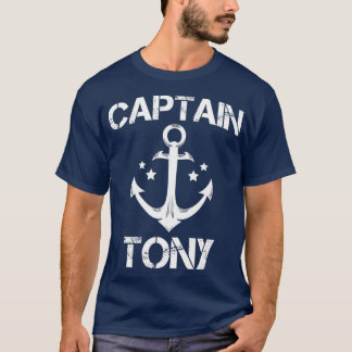 Camiseta CAPTAIN TONY Divertido nombre personalizado de cum