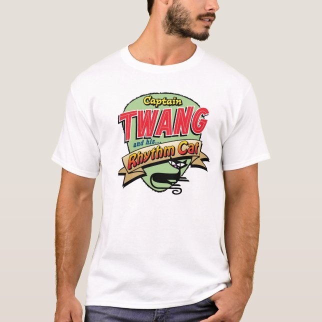 Camiseta Captain Twang and his Rhythm Cat (Anverso)