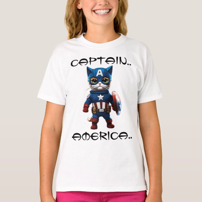 Camiseta "Captain Whiskers: Mountain Crusader" (Anverso)