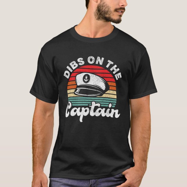 Camiseta Captain Wife Retro Dibs On The Captain Women Capta (Anverso)