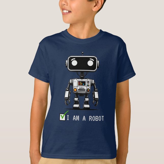 Camiseta Captcha Robot - Soy un robot (Anverso)