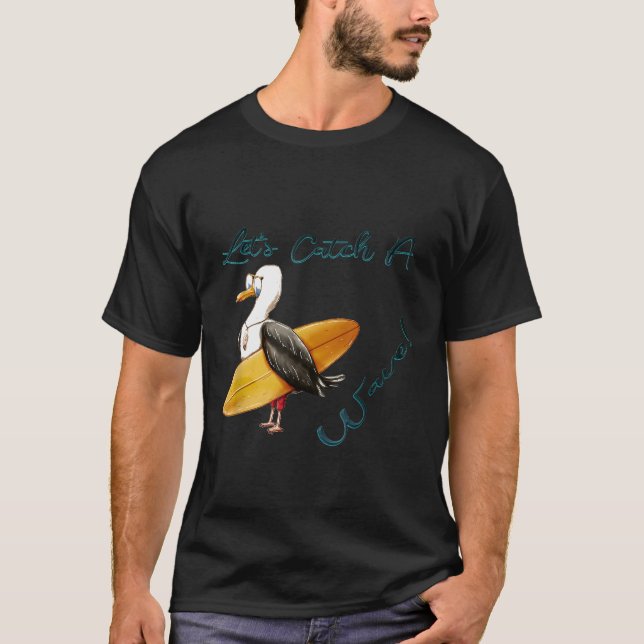 Camiseta Captemos Un Tshi De Surf De Surfista De Gaviota De (Anverso)