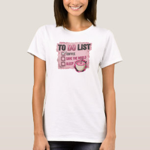 Camiseta Captivadora Rosa CAFÉ PRIMERO SALVA MUNDO