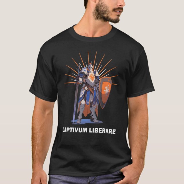 Camiseta CAPTIVUM LIBERARE Knights Templar Motto (Anverso)