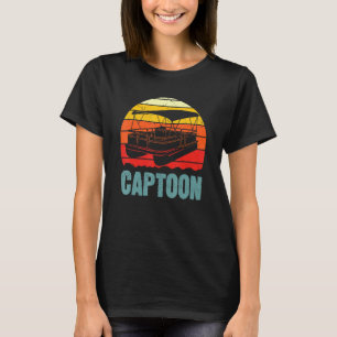 Camiseta Captón en bote Pontoon Tritoon Capitán Pontoon Bo