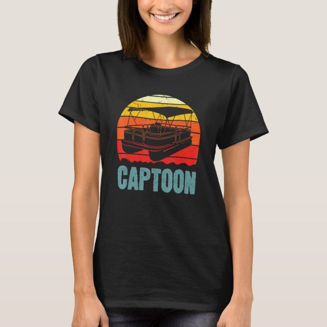 Camiseta Captón en bote Pontoon Tritoon Capitán Pontoon Bo (Anverso)