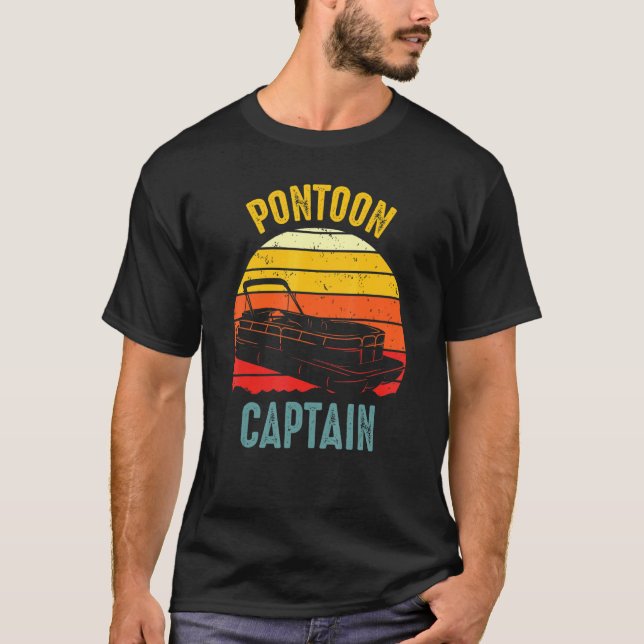 Camiseta Captón en bote Pontoon Tritoon Capitán Pontoon Bo (Anverso)