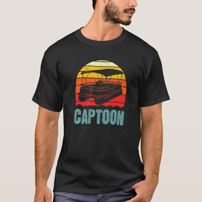 Camiseta Captón en bote Pontoon Tritoon Capitán Pontoon Bo (Anverso)