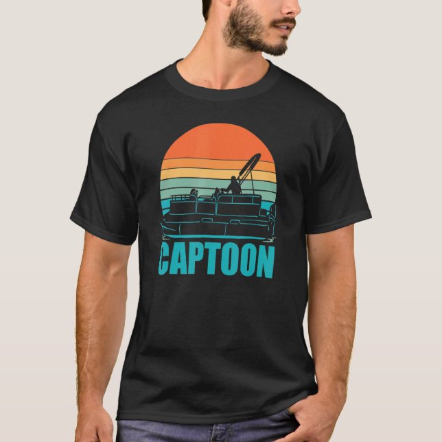 Camiseta Captón en bote Pontoon Tritoon Capitán Pontoon Bo (Anverso)