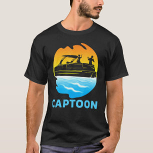 Camiseta Captoon Pontoon Boat Boating Lake Captain Captoon