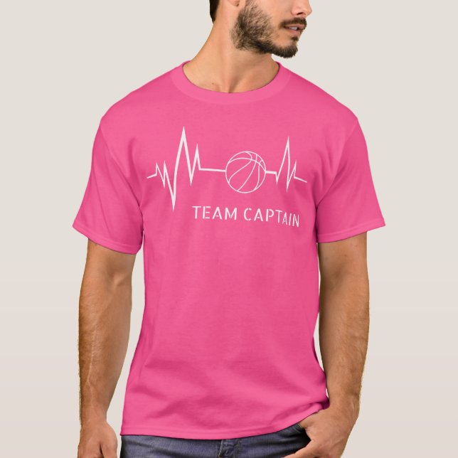 Camiseta Captores de equipo Capitán Baloncesto Heartbeat Wi (Anverso)